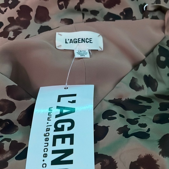 L'AGENCE Jodie Silk Slipdress in Cheetah Print size XS - Picture 7 of 9